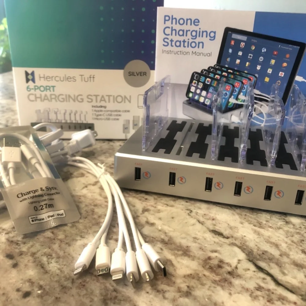 6-port usb IPhone/tablet charging station